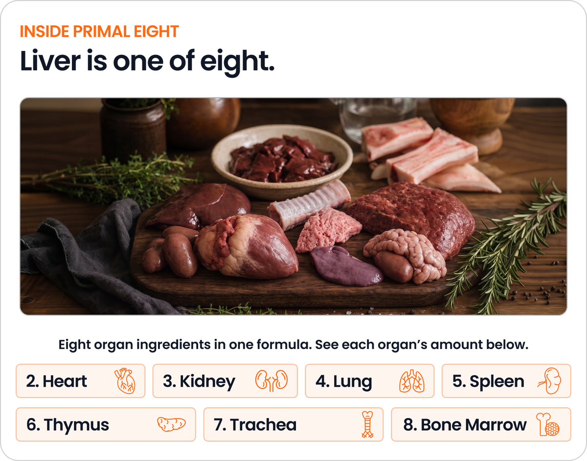 Eight organ ingredients, without eight things to prepare.